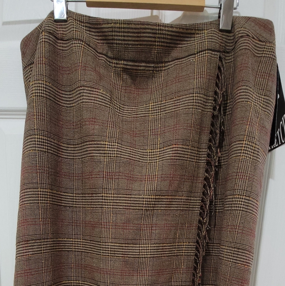 Bianca Nygard Women's Plaid Maxi Skirt - Brown